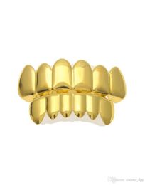 Hip Hop Body Jewellery 6 Tooth Grillz Gold Filled Top Bottom Teeth Fang Grillz Set For Womenmen S Halloween Christmas Party Vampi2322327