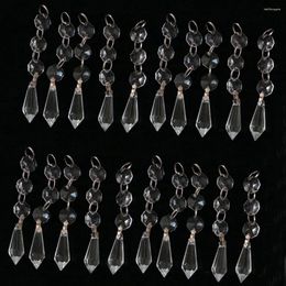 Decorative Figurines 30pcs Clear Crystals Chandelier Glass Lamp Prisms Parts Hanging Drops Pendants Lighting Accessories 38mm 55mm 63mm 76mm