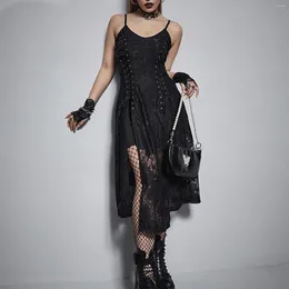 Casual Dresses Halloween 2023 Gothic Dress Goth Lolita Y2k Mini Black Draped Bodycon Vintage Birthday Party For Women Harajuku Punk Vestidos