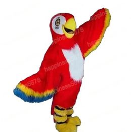 Performance Cute Red Parrot Mascot Costumes Cartoon Character Outfit Suit Carnival Adults Size Halloween Christmas Party Carnival Dress suits