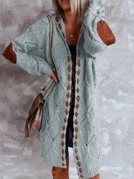 Women's Sweaters Plus Size Fall and Winter Women's Hooded Cardigan Casual Knitted Cardigan Temperament Elegant Loose Sweater 231130