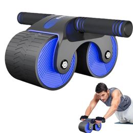 Ab Rollers Abs Belly Wheel Automatic Rebound Mute Abdominal Exerciser Training Arm Muscles Bodybuilding Roller Wheel Workout Equipment 231201