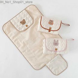 Changing Pads Covers Baby Portable Diaper Changing Pad Foldable Diaper Bag Multifunction Nappy Diapering Mat Reusable Washable Mattress Newborn Stuff Q231202