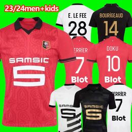 23 24 Stade Rennais soccer jerseys Home away Rennes maillot de foot 2023 2024 home away 3RD SULEMANA BOURIGEAUD TERRIER DOKU LABORDE SANTAMARIA men kids kit football