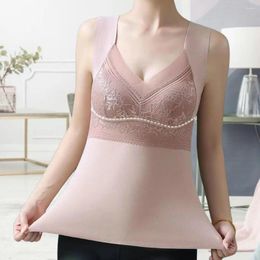 Camisoles & Tanks Stretchy Vest Women Thermal Underwear Warm Lace For Double-sided Thickened Seamless Winter