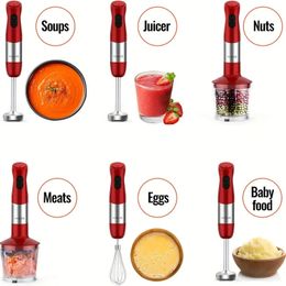 Upgrade Your Kitchen with KOIOS 800W 4-in-1 Multifunctional Hand Immersion Blender - 12 Speeds, 304 Stainless Steel, Titanium Plated & More!