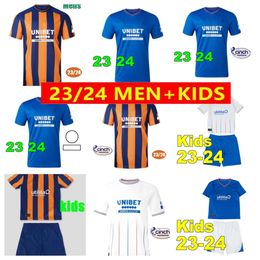 23 24 Glasgow Rangers Soccer Jerseys 2023 2024 Home blue Sakala KENT TAVERNIER MORELOS COLAK Hogan Football Shirt men and Kids Kit fans camiseta