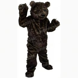 Adult size Brown Plush Bear Mascot Costume Cartoon theme character Carnival Unisex Halloween Birthday Party Fancy Outdoor Outfit For Men Women