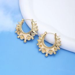 Stud GD Cute Gift Bohemian Hoop Earrings Hollow Geometric Stainless Steel Gold Plated U Shape Silver Women s Jewelry 231201
