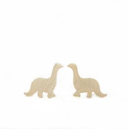 Whole fashion dinosaurs studs earrings gold silver plating Jewellery women's gift244z