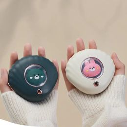 Other Home Garden Mini winter hand warmer cute cartoon doublesided fast heating USB shell rechargeable heater 231130