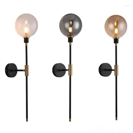 Wall Lamp Modern Coloured Glass Ball Bedroom Bedside Light Lighting Fixture Home Decor Bathroom Mirror Lights