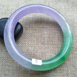 Certified Grade A 100% Natural Lavender Jadeite JADE Bracelet Bangle A077259A