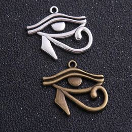 60pcs 26 32mm Two Colour Rah Egypt Eye Of Horus Egyptian Charms Pendants for Necklace Bracelet Jewellery Making275t