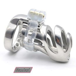 New CHASTE BIRD New The 316L Stainless Steel Male Standard Cage Chastity Devices Penis Ring Belt Adult Sexy Toys A359-2