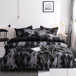 Bedding Sets Three Piece Fashion Printed King Queen Size Luxury Quilt Er Pillow Case Duvet Brand Bed Comforters Set High Quality Dro Dhsvx