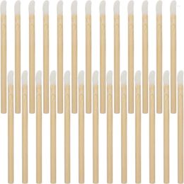 Makeup Brushes 100 Pcs Wooden Lip Brush Supplies Wand Disposable Gloss Applicators Portable Lipstick Wands