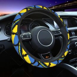 Steering Wheel Covers Ukraine Ukrainians Flag Cover Protector Elastic Neoprene Car Wrap Accessories Vehicle Auto Trucker Interior Decor