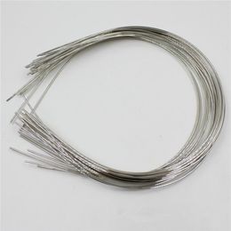 100pcs 1 2mm Stainless Steel headband Wear The Beads Hair Band Hairwear Base Setting No Teeth DIY Hair Accessories241U