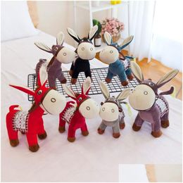 Stuffed Plush Animals Anime Toy Cute Donkey Doll Childrens Playmate Home Decoration Boys Girls Birthday Day Christmas 2 Style Drop Del Dhwah