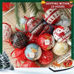 Party Decoration Colourful Balls 2023 Christmas Ball Ornaments Tree 7.2CM XMAS Festival Dress Up Supplies