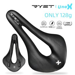 Bike Groupsets RYET Carbon Leather Saddle Ultralight Road Bike MTB Racing Pu Soft Seat Cushion Bicycle OVAL RAIL7*9 Seating Cycling Accessories 231130