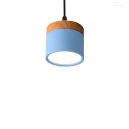 Pendant Lamps Modern LED Chandelier Wood Grain Living Room Bedroom Decorative Lighting Fixtures 7W 15W AC110V-240V