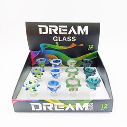 6color Glass Slide Bowl 14mm Male Joint for Bong Water Pipe