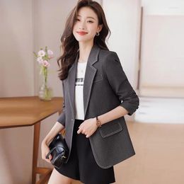 Women's Suits Spring Casual Fashion Single Button Blazers Women Long Sleeve Jacket Coat Lady Office Outerwear Elegant Chic Top Autumn Winter