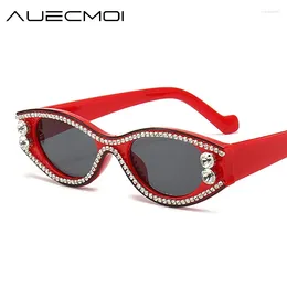 Sunglasses Vintage Diamond Women For Female Designer Sun Glasses Small Frame Punk Crystal Rhinestone Shades UV400