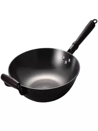 Pans Sell Like Cakes Thickened Iron Wok Non-rust Frying Pan Non-coated Non-stick Cast Household Saucepan Cooking Pot