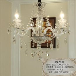 Chandeliers YQ25 European-Style Crystal Chandelier Lamp In The Living Room Simple Dining Bedroom Nail For Dome
