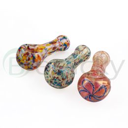 DHL!!! Beracky Cheap Mini Small Glass Hand Pipes Spoon Pipes 3.2inch Glass Dry Herb Smoking Pipe Smoking Tools Smoking Accessories Colourful Accessories