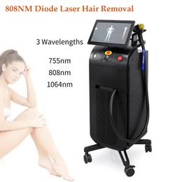 Professional Hair Removal Salons Laser Machine Skin Rejuvenation Ice Laser Titanium Depilator 755nm 808nm 1064nm