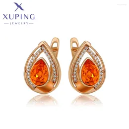 Dangle Earrings Xuping Jewelry Arrival Women Huggies Crystal Earring With Gold Color X000730031