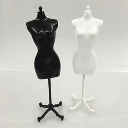hairdressing head Jewellery Packaging 4Pcs 2 Black 2 White Female Mannequin For Doll Monster Bjd Clothes Diy Display Birthday Gift237s