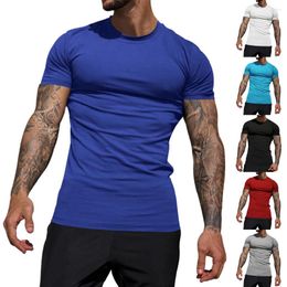 Men's T Shirts Quick-drying T-shirt Sports Short-sleeved Men Running Tops Summer Muscle Casual Slim Fit Tee Blouse