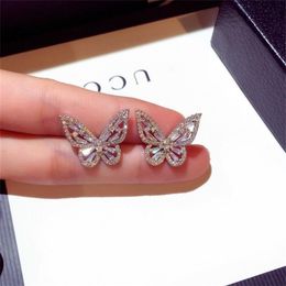 14K Rose Gold Natural Diamond Garnet Earring for Women Fine Oorbellen Aretes Mujer Bijoux Femme Orecchini Gemstone Stud Earrings 2289J