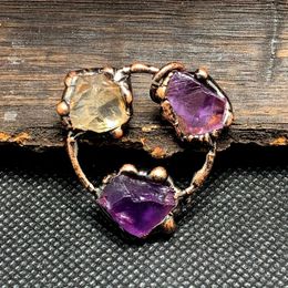 Pendant Necklaces YEEVAA Amethyst Citrine Natural Crystal Stone For DIY Jewelry Making Accessory Decoration Women Party Gift