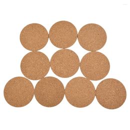 Table Mats 10Pcs Natual Cork Coasters Square Mat Self-Adhesive DIY Backing Sheet For Home Bar Kitchen Accessories