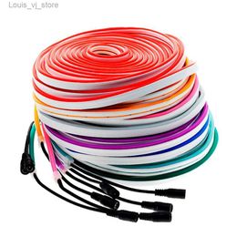 LED Neon Sign 5m DC12V Flexible Led Strip Neon Tape SMD 2835 Soft Rope Bar Light 120leds/m Silicon Rubber Tube Outdoor Waterproof light YQ231201