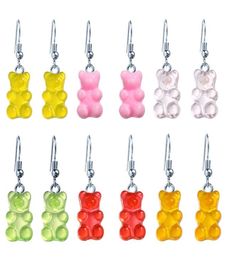 Panda Transparent candy Colour bear stud earrings Charm earing Gift For Mum or Teacher Newest Style 30pairslot9222991