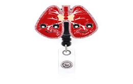 10pcs Medical Series Lungs Themed Retractable Badge Holder RT Pulmonary For Nurse Gift Id Card Name Badge Reels7903093