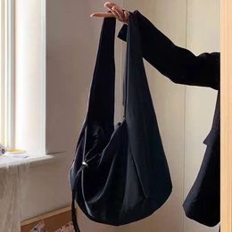 Evening Bags Oversized Women Bag Nylon Bucket Fashion Solid Zipper SOFT Shoulder Bag Purses and Handbags Luxury Designer Black Tote Bag 231130