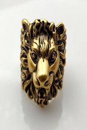G men039s ring gold lion head Gothic Silver Ring custom logo for men039s and women039s wedding parties with Christmas and2362537