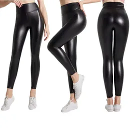 Women's Leggings Womens Clothing Leather Pants Women Sexy High Waist Thin PU Elastic Tight