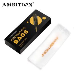 Tattoo Machine Ambition Disposable Cartridge Pen Grip Sleeve Covers PLUS Size for Wireless Big Clear Cover Bags 200pcs 231130