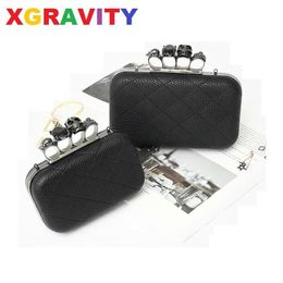 Evening Bags XGRAVITY 2021 Fashion Skull Finger Elegant Chain Bag Women Casual Clutches Handbags Envelope Ladies Ghost 050232I