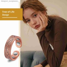 Band Rings Magnets Slimming 99.95% Pure Copper Ring for Weight Loss Health Jewelry for Men Women Magnetic Anti Radiation RingsL231201