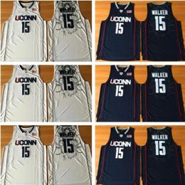 Basket Uconn Huskies 15 Kemba Walker College Maglie da basket University Wears NAVY Bianco Uomo NCAA Ed Jersey S-2XL Wear T